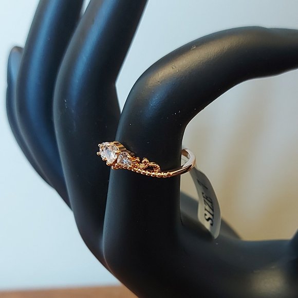 Charmed Aroma Gold Toned Princess Crown Ring - Picture 3 of 5